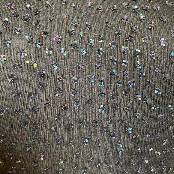 80s Vintage Milano Sexy Black Glitter Backless Cocktail Dress with Butt Ruching - Picture 5 of 10